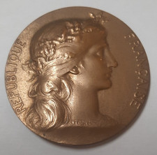 MEDAILLE BRONZE PRIX DE TIR REPUBLIQUE FRANCAISE  MINISTERE DE LA GUERRE
