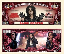 ALICE COOPER BILLET MILLION DOLLAR! HARD ROCK HEAVY METAL SHOCK WELCOME NIGHTMAR