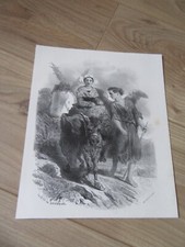 GRAVURE  1880 ORIGINALE L'ANGE