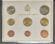 #F3903 Vatican : Série Euro complète Sede Vacante Siège vacant -Conclave de 2005