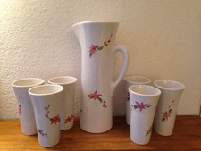 superbe  SERVICE ORANGEADE  + 6 verres mazagrans  VINTAGE 1940/70.