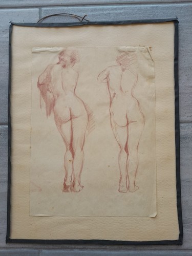 Dessin ancien academie femme - ancien,
