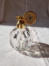 ancien Vaporisateur De Parfum En Cristal MARCEL FRANCK Plaqué Or Modele Oignon