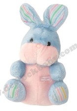 Peluche doudou Lapin bleu et