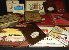 16 Anciennes Boites  en métal  de cigares(vides) cigarettes,tabac N°705/43