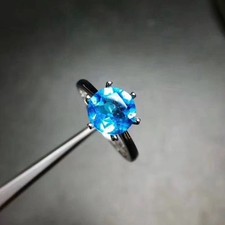 Bague topaze bleue suisse en