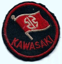 RARE Écusson MOTO KAWASAKI Ancien Patch Tissu à Coudre