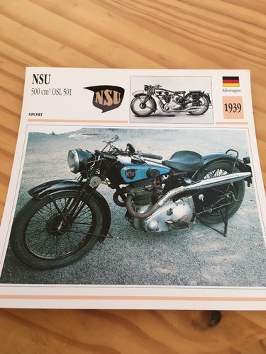 Nsu 500 cm3 osl 501 - 501, carte