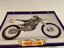 Kawasaki KLX300R 2001 fiche carte moto passion collection Atlas KLX300 R