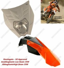 Phare Felix Approuvé Blanc Et Garde-Boue Orange Pour Yamaha TT XT YZF WR WRF S