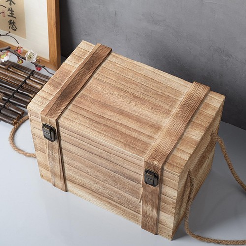 Boîte vin bois grande - à,