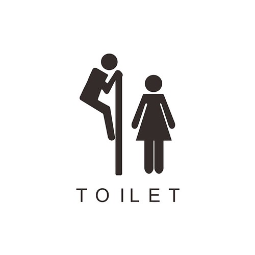 Pcs stickers muraux wc - pcs,