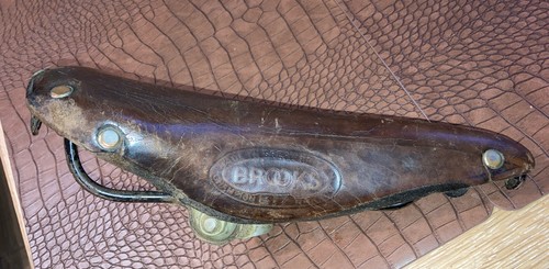 Rare selle cuir ancien - rare,