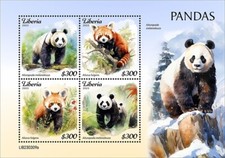 2024 05 - LIBERIA - PANDAS                4V  complet set    MNH **