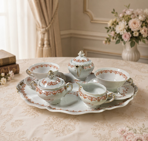 Service thé porcelaine - thé, en