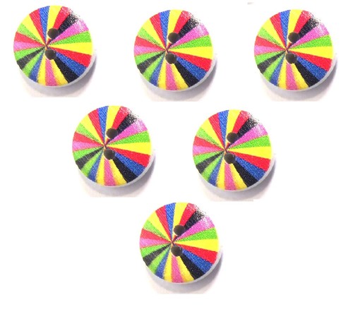 Lot boutons bois - boutons, rond
