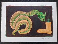 Pierre Cadiou Lithographie en couleurs illustrations Georges Brassens estampe