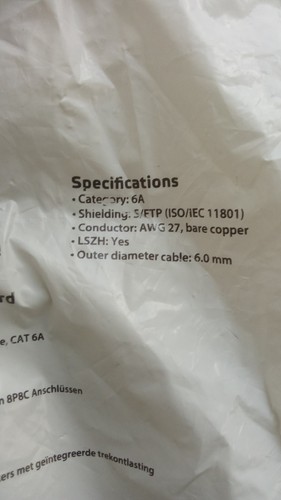 Câble réseau rj45 cat6a - réseau,