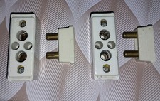 X2 pièces / Bloc porcelaine Porte fusible + fusibles Legrand Réf. 23000