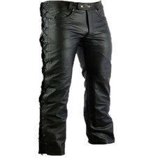 pantalon en cuir homme avec