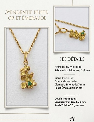 Jolie pépite or 18k - pÉpite,