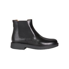 Geox Spherica Bottes Chelsea En Cuir Noir Pour Femme Bottines Hivernales