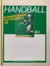 Handball world championships blank vintage poster france 1989