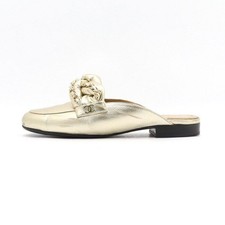 CHANEL Sandales mules en cuir