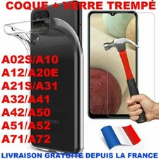Coque Galaxy pour Samsung A51 A52 A41 A42 A31 A32 A21s A12 A02s + Verre Trempé