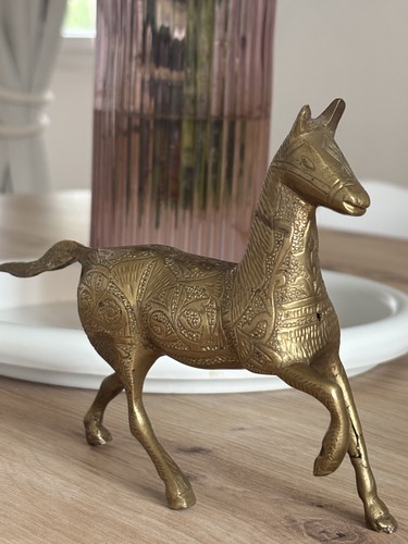 Statuette cheval laiton - statuette, de
