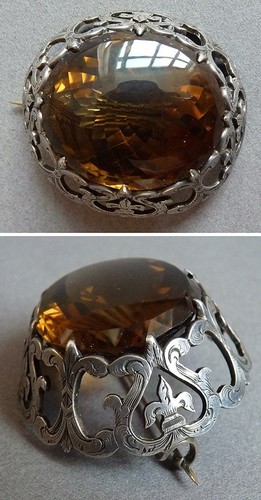 Superbe grosse broche argent - broche,