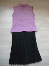 JUPE COURTE  PLISSE SOLEIL NOIRE FABRIQUE EN  FRANCE T 42