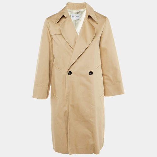 Trench coat coton beige - en,