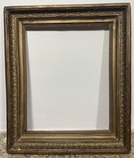 Cadre ancien époque Empire 2F à décors de frise Feuillure:27,5x22,5cm Vue:24x19