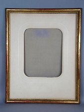 Cadre ancien perlé feuillure 55x43cm passe partout 31x24,5 bois stuc doré 399