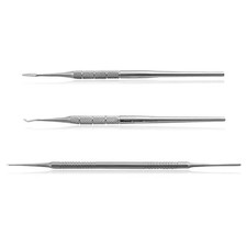 Blizzard Set de Podologie - Pèdicurie 3-Pièces - Lime de Coin, 13cm - Curette...