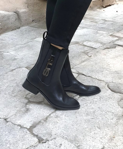 Stivaletti femme nero 4us - stivaletti,