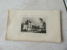 GRAVURE  19ème CHATEAU DE LA