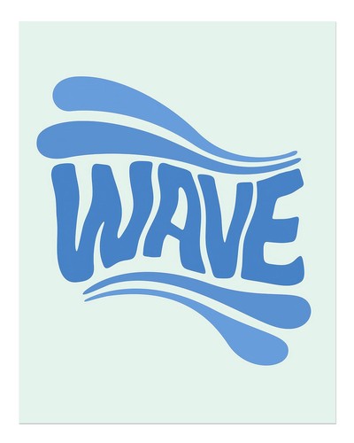 Art mural moderne vague - , bleue