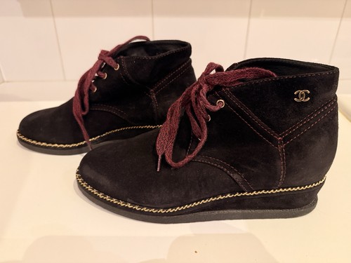 Chanel women boots black - chanel,