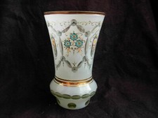 ANTIQUE MOSER,BOHEMIAN WHITE CUT TO CLEAR CRYSTAL VASE,LATE 19th CENTURY.