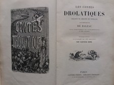 C1 BALZAC Contes Drolatiques ILLUSTRE GUSTAVE DORE 1873 Reliure Percaline Editeu