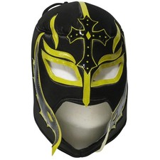 Masque Rey Mysterio noir jaune Lucha Libre masque de lutte Arena Mexico Pro W...