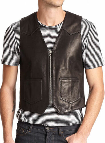 Gilet cuir agneau pour - gilet,