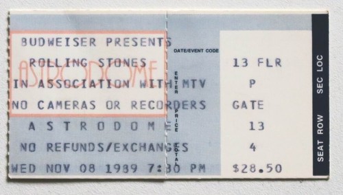 Billet concert ticket - , stub