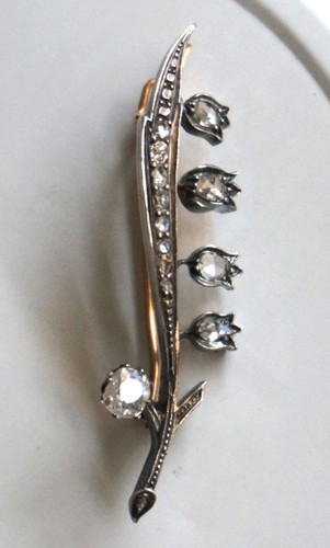 Ancienne broche muguet - broche,