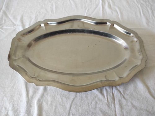 Plat service ovale inox - service, en