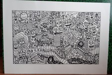 Lithographie James Rizzi City 61 x 42.5 cm