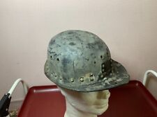 Ancien Casque MINEUR de  Charbon Barette Cuir années 1930