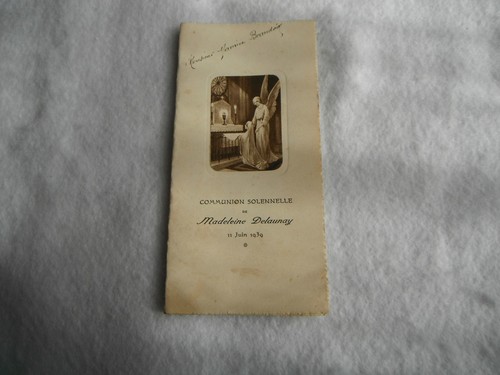 Ancienne image pieuse menu - image,